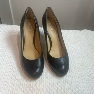 Geox Black Leather Heels